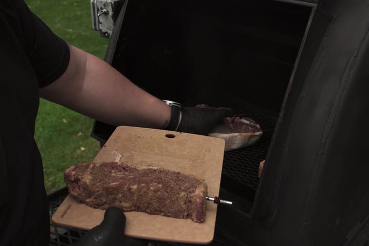 Loading the smoker