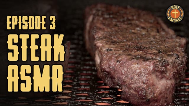 Episode 3 thumbnail: two steaks over the coals